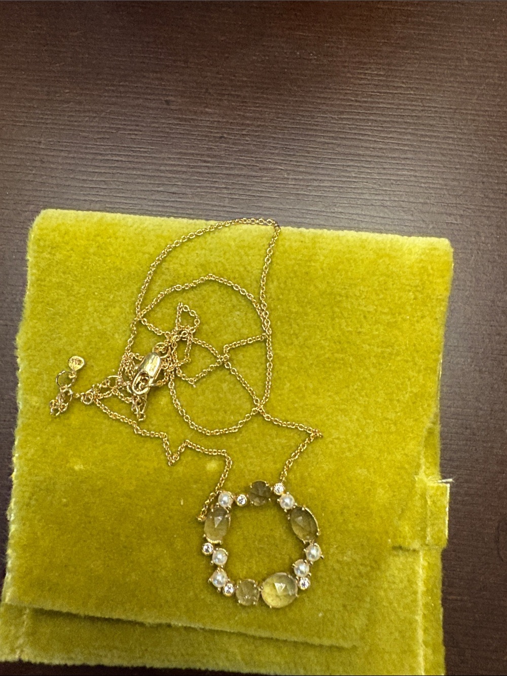 Anthropologie June Birthstone Necklace
